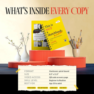 This Is Not a Sketchbook, It's an Art Class — Step-by-Step Drawing Workbook with Video Lessons by Lauren Horn