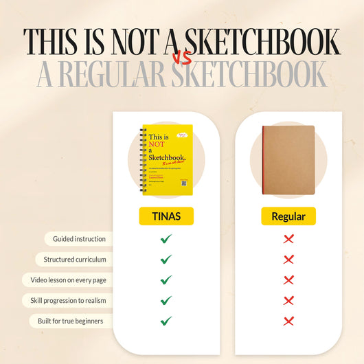 This Is Not a Sketchbook, It's an Art Class — Step-by-Step Drawing Workbook with Video Lessons by Lauren Horn